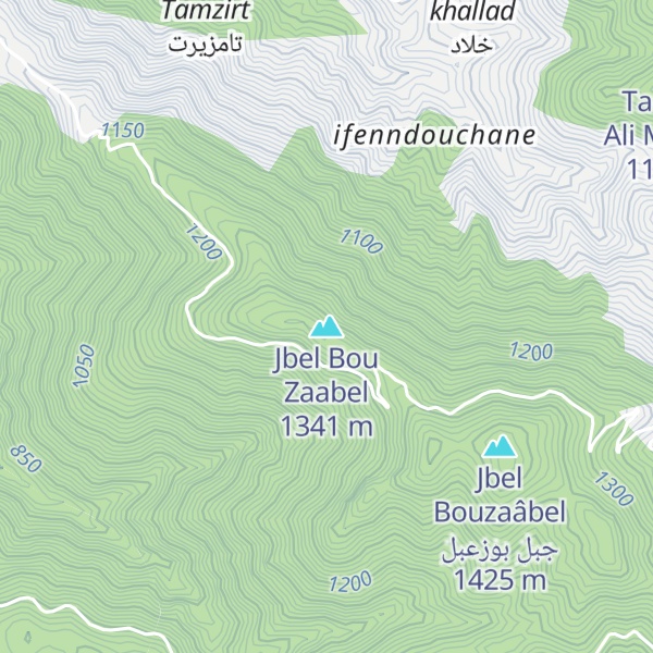 Map of Jbel Bou Zaabel