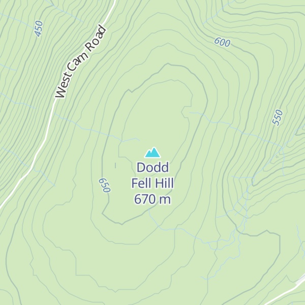 Map of Dodd Fell Hill