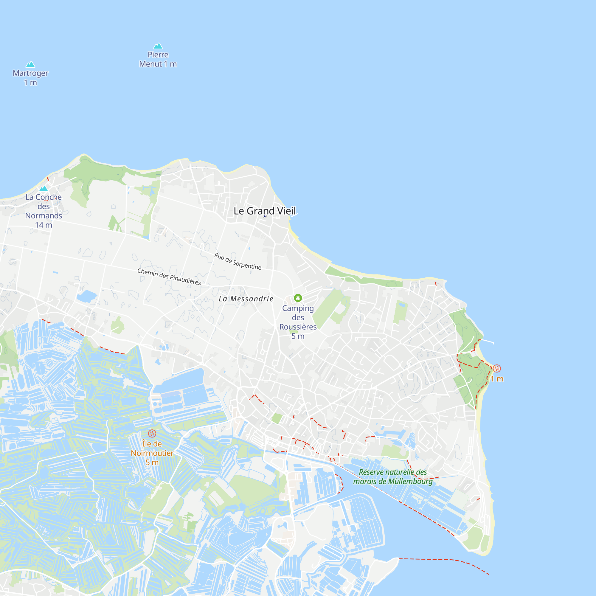 Camping des Roussières map