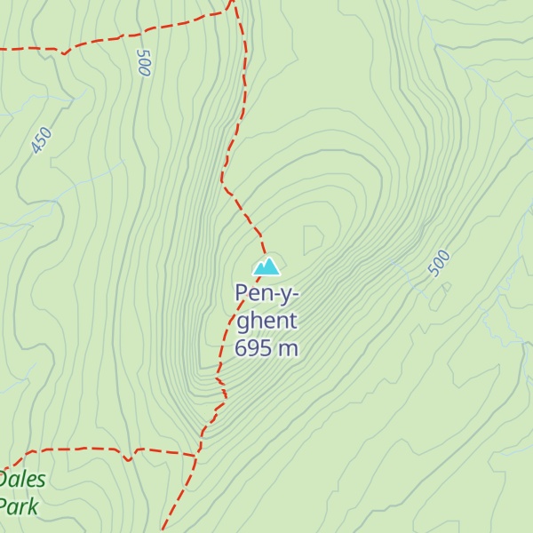 Map of Pen-y-ghent
