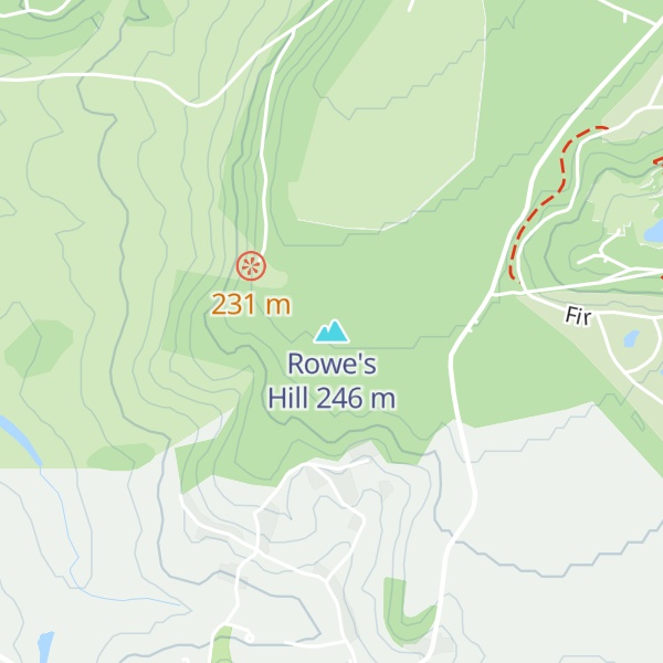 Map of Rowe's Hill