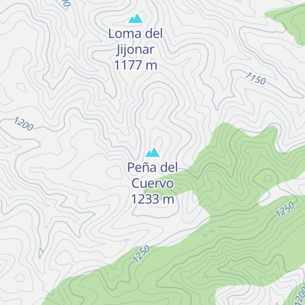 Map of Peña del Cuervo