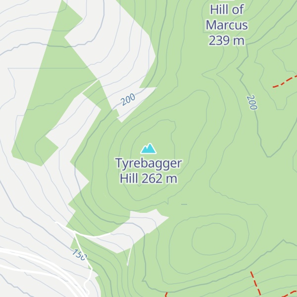 Map of Tyrebagger Hill