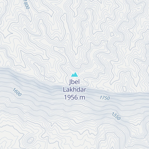 Map of Jbel Lakhdar