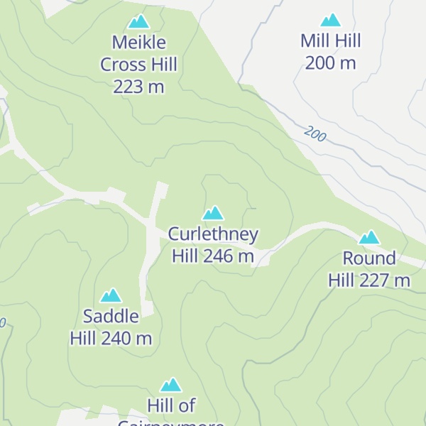 Map of Curlethney Hill