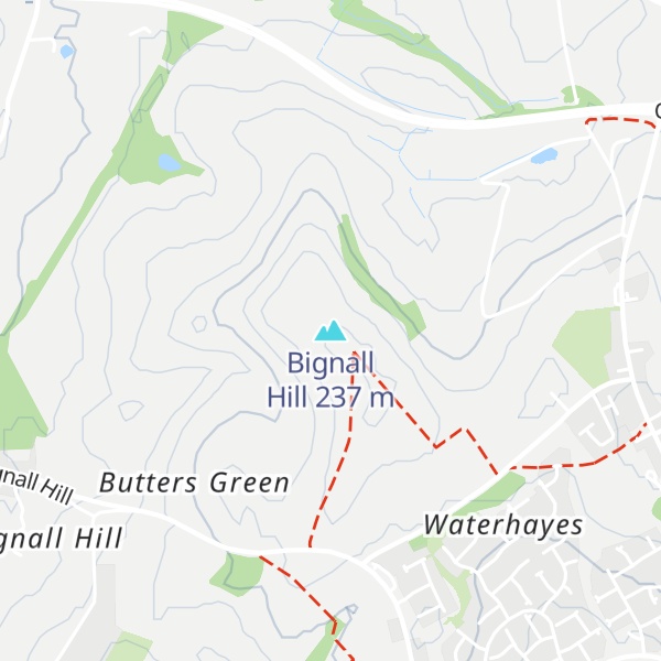 Map of Bignall Hill