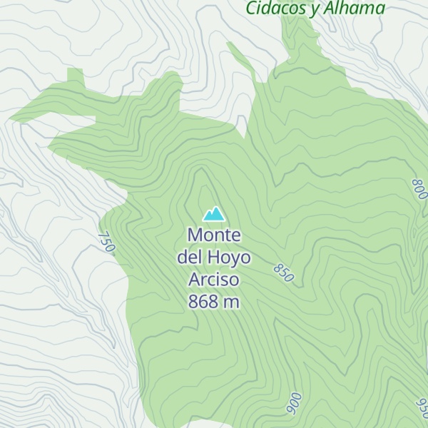 Map of Monte del Hoyo Arciso