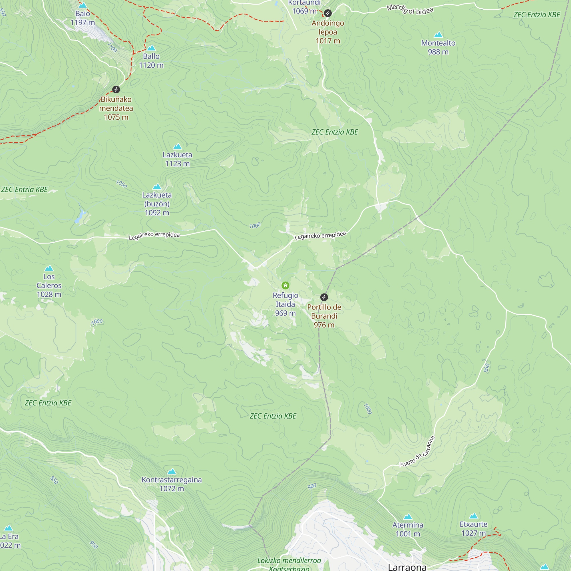 Refugio Itaida map