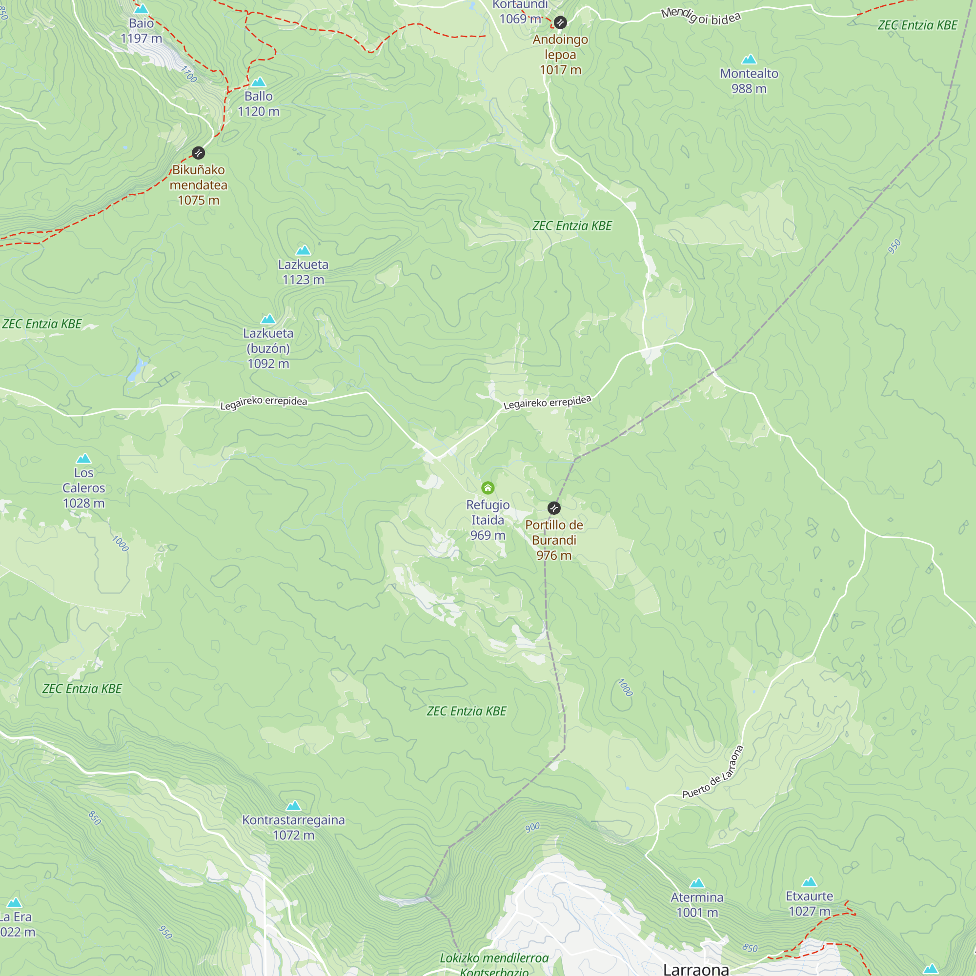 Refugio Itaida map