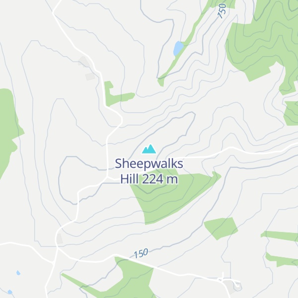 Map of Sheepwalks Hill