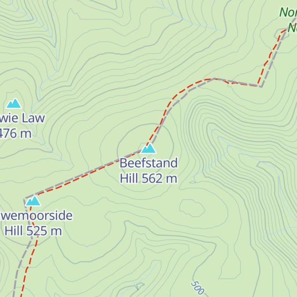 Map of Beefstand Hill