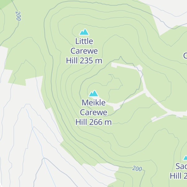Map of Meikle Carewe Hill
