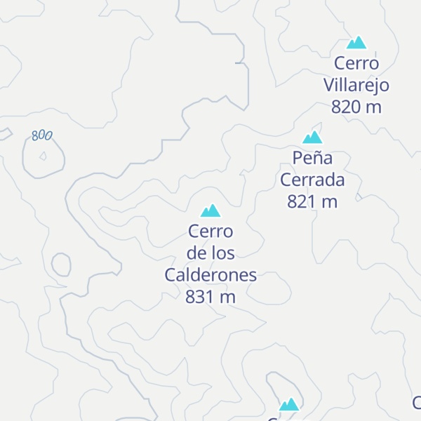 Map of Cerro de los Calderones