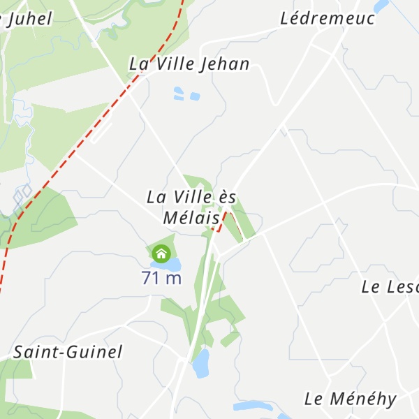 Map of Gîte de groupe Les Néfliers