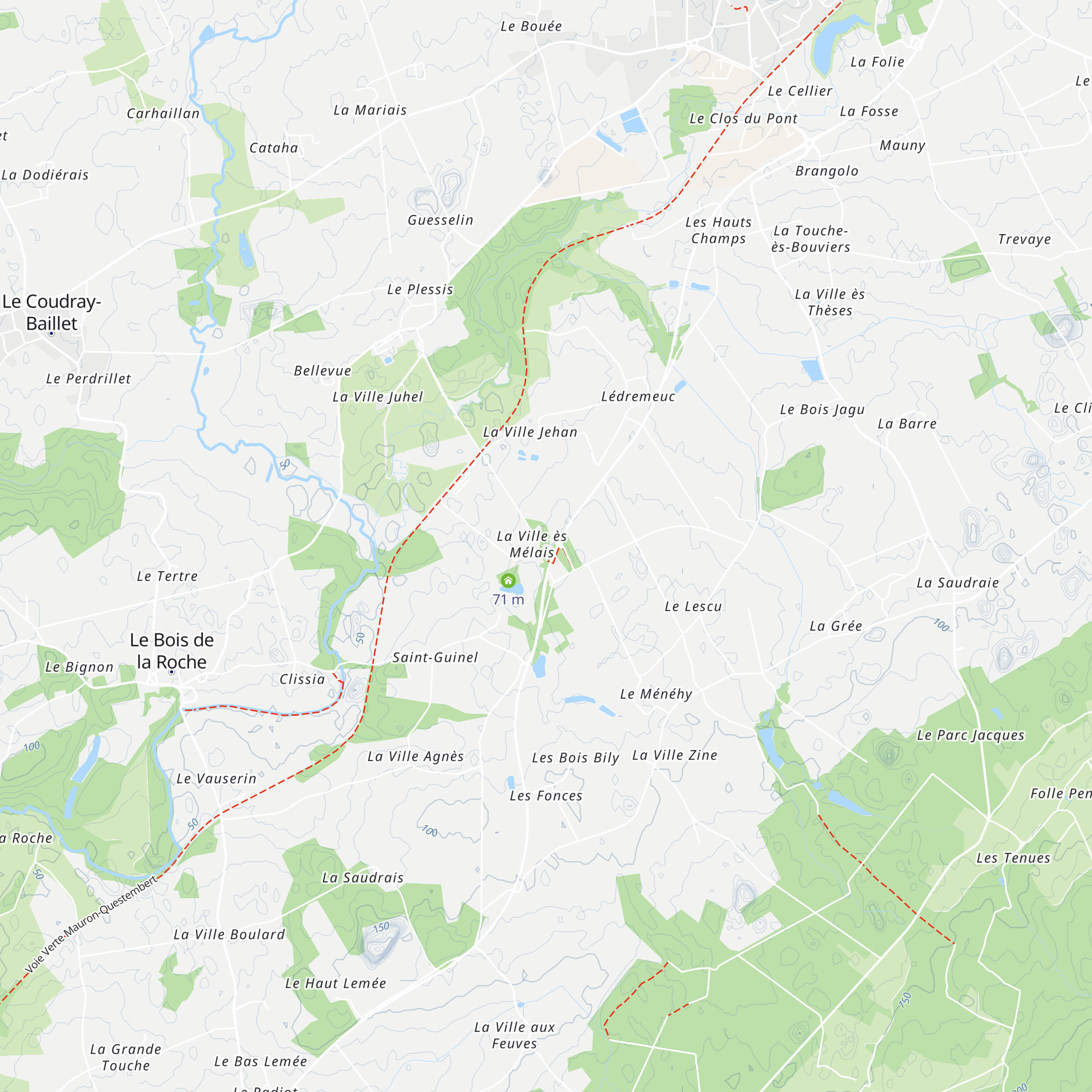 Gîte de groupe Les Néfliers map