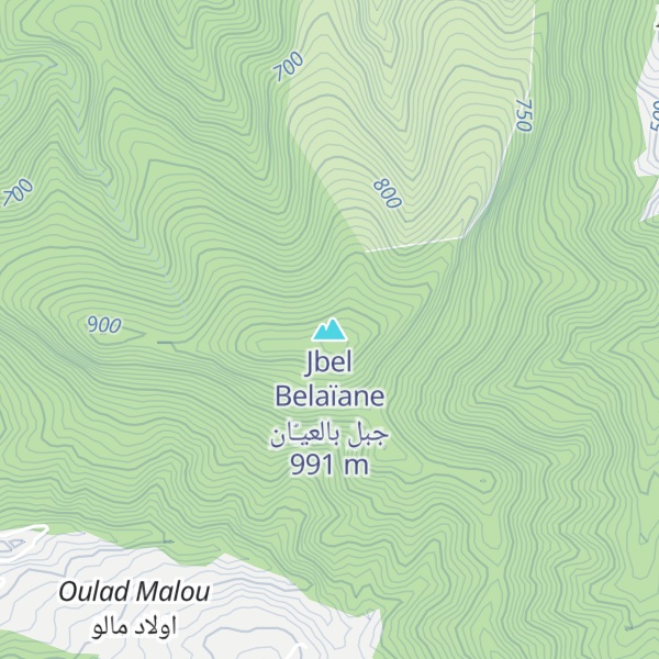 Map of Jbel Belaïane جبل بالعيّان