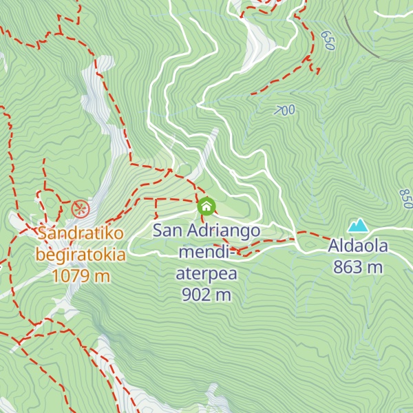 Map of San Adriango mendi-aterpea