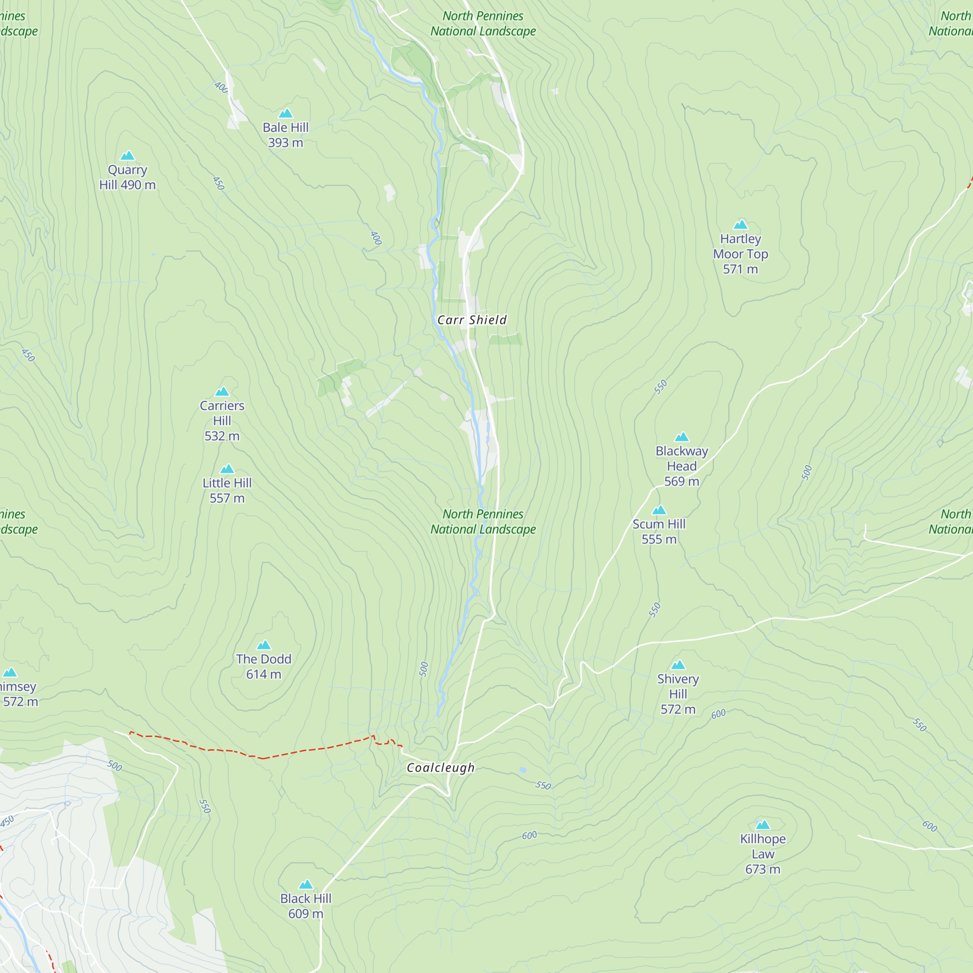 Carrshield Camping Barn map