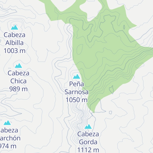 Map of Peña Sarnosa