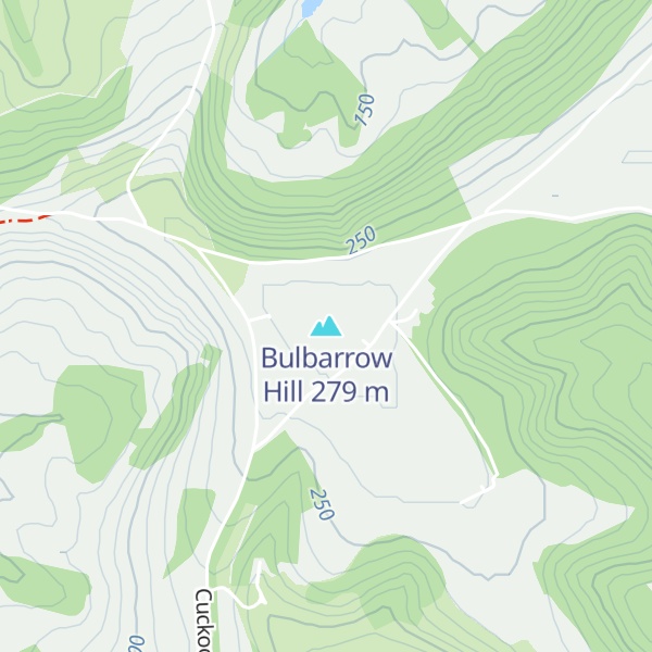 Map of Bulbarrow Hill