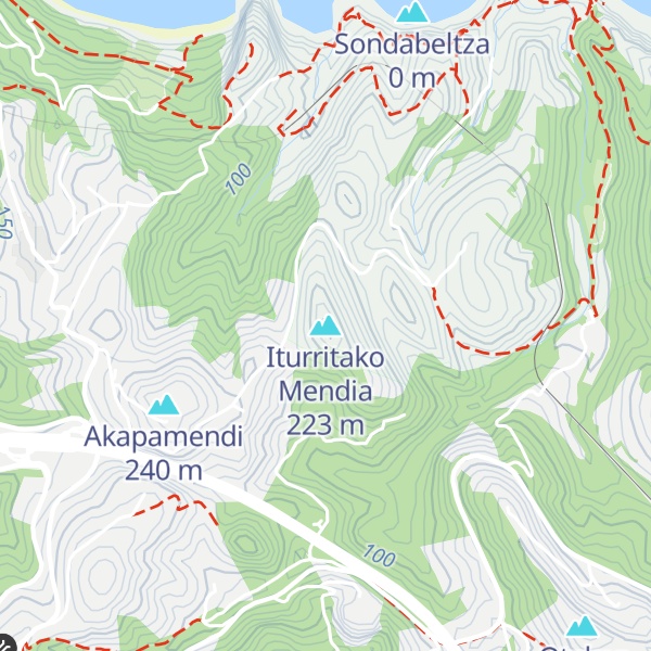 Map of Iturritako Mendia
