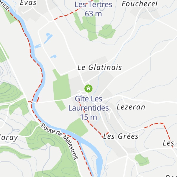 Map of Gîte Les Laurentides