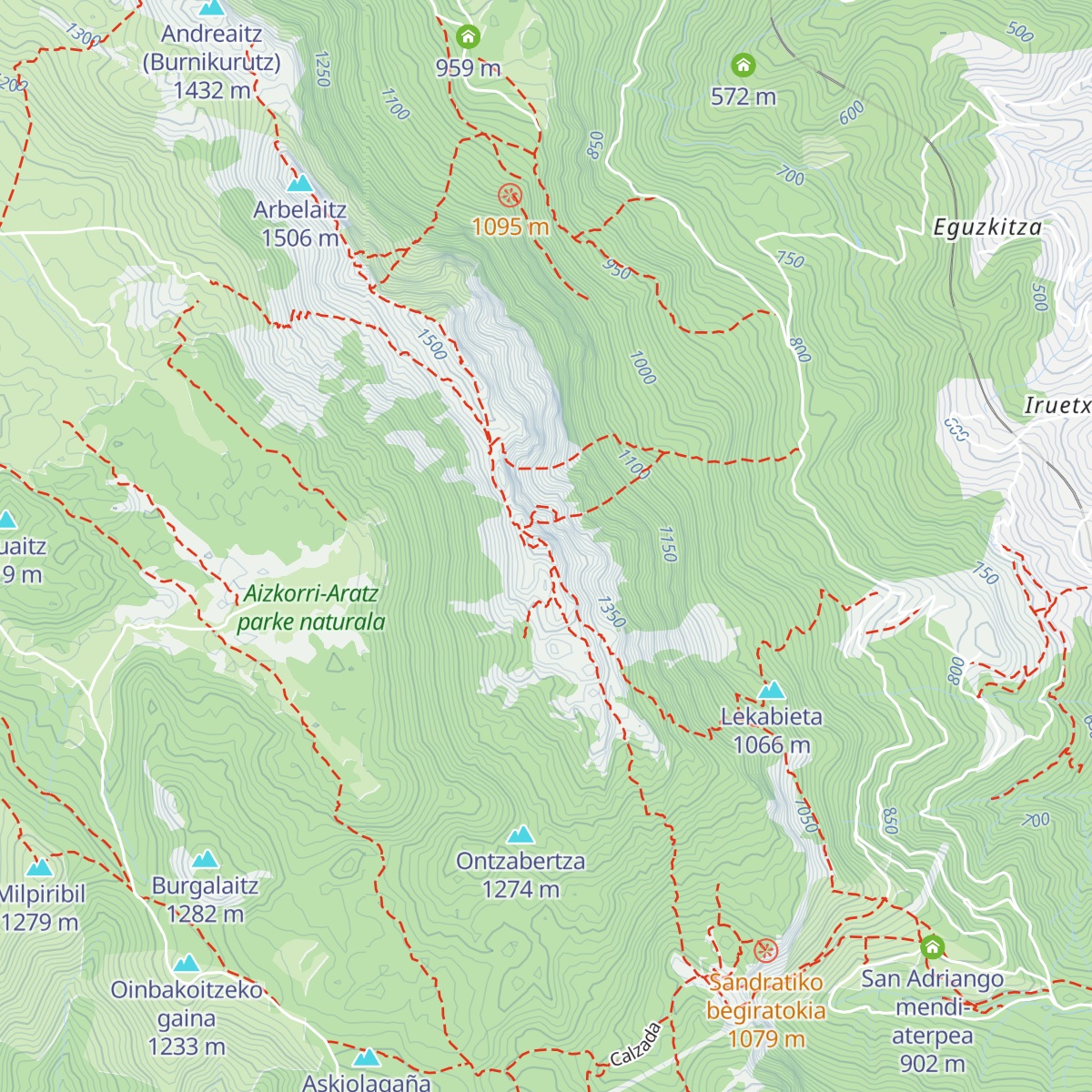 Aizkorriko Aterpea map