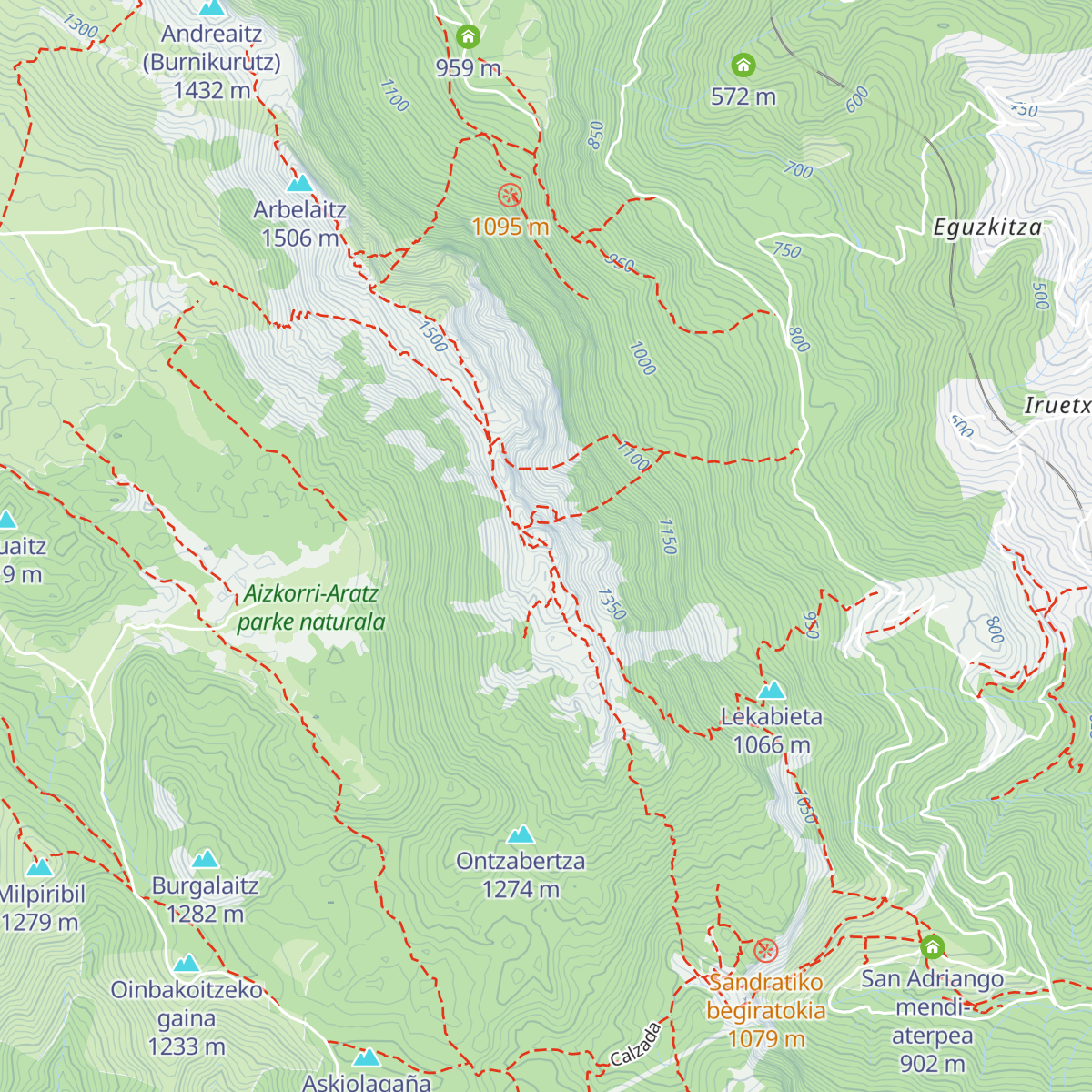 Aizkorriko Aterpea map
