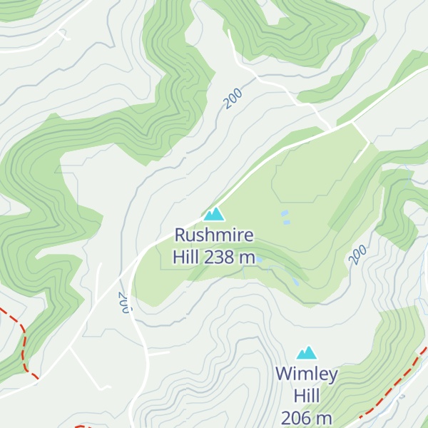 Map of Rushmire Hill
