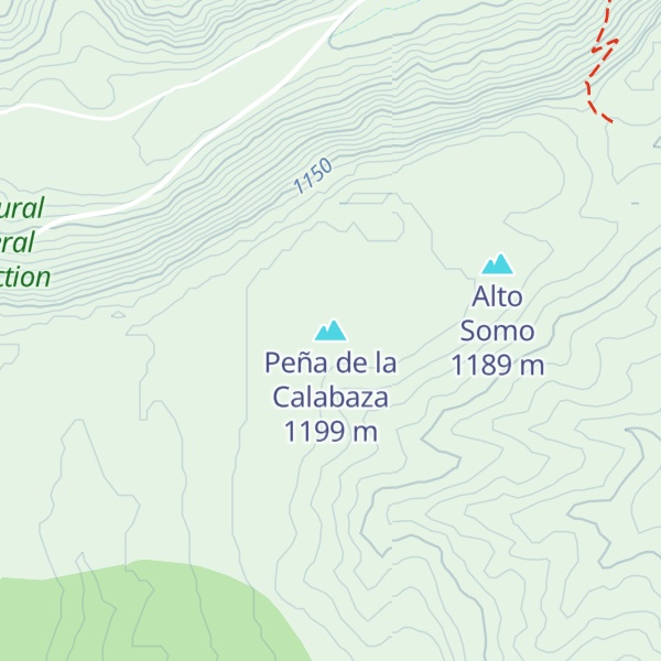 Map of Peña de la Calabaza