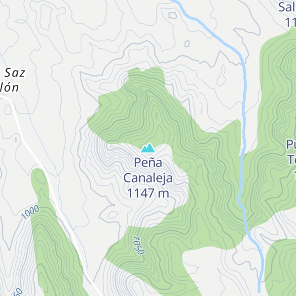 Map of Peña Canaleja