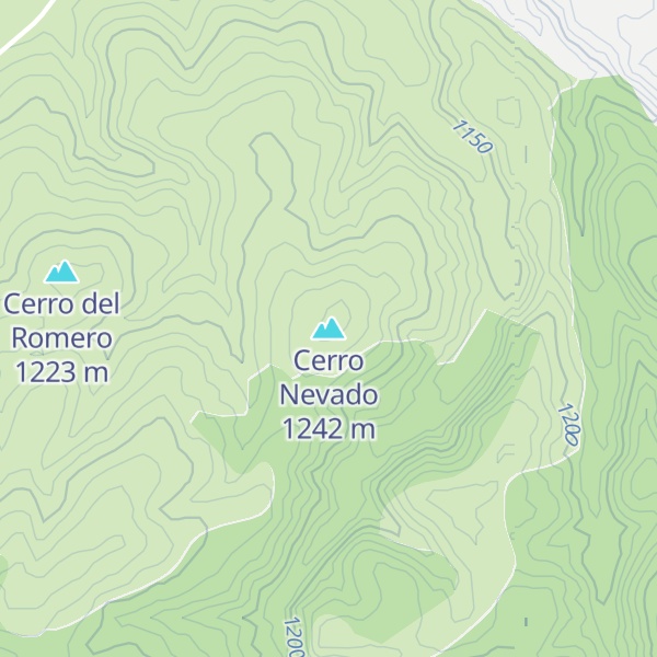 Map of Cerro Nevado