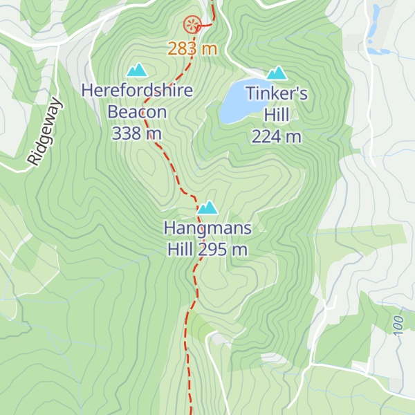Map of Hangmans Hill