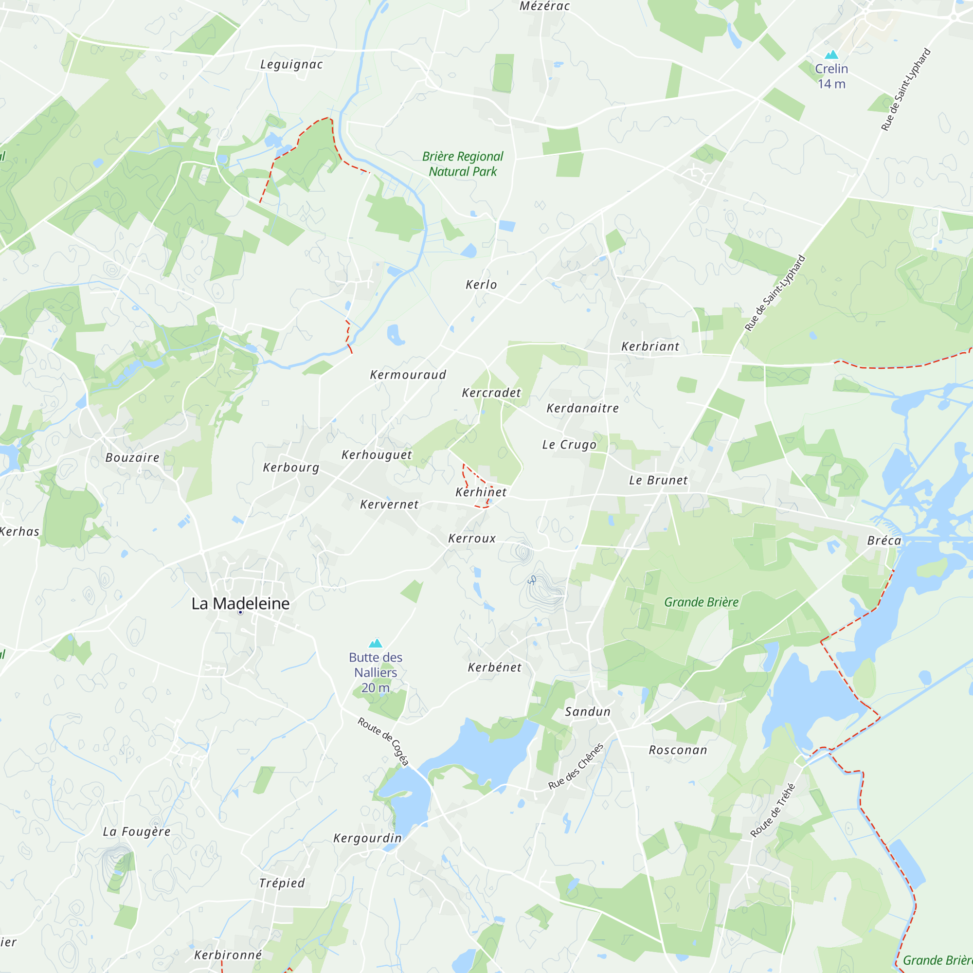 Maison du Parc Village de Kerhinet map