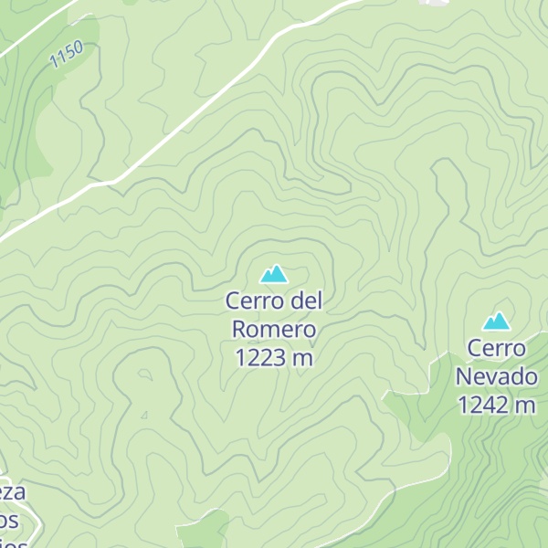 Map of Cerro del Romero