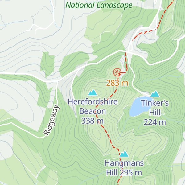 Map of Herefordshire Beacon