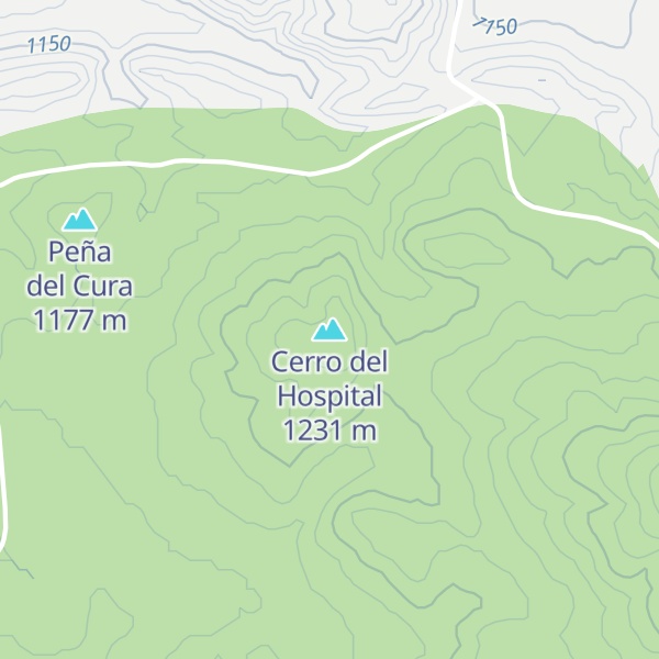 Map of Cerro del Hospital