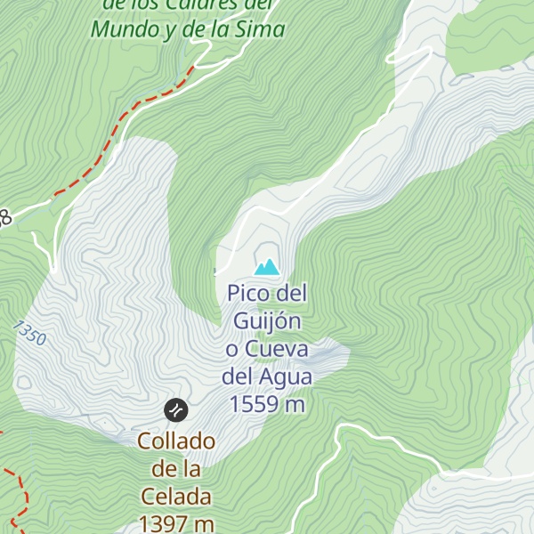Map of Pico del Guijón o Cueva del Agua