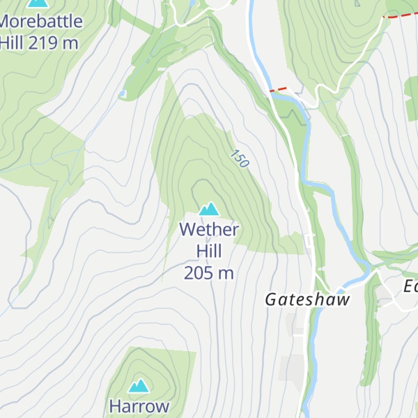 Map of Wether Hill