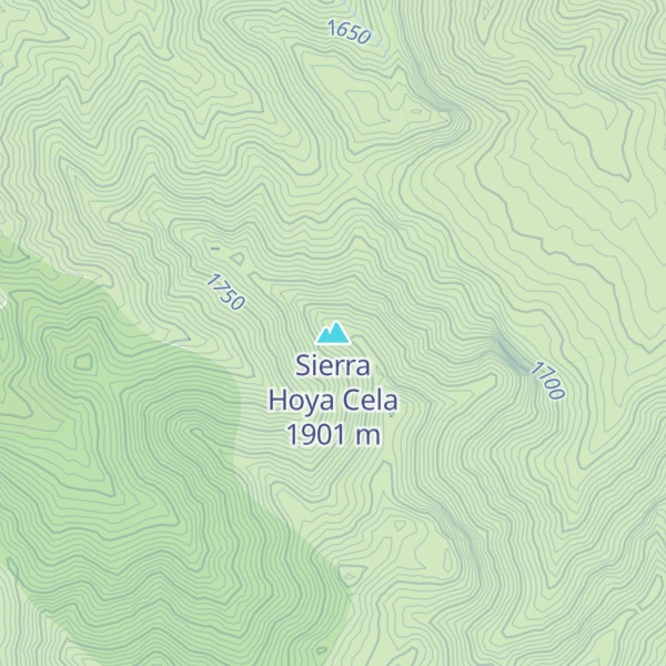 Map of Sierra Hoya Cela