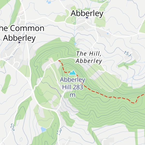 Map of Abberley Hill