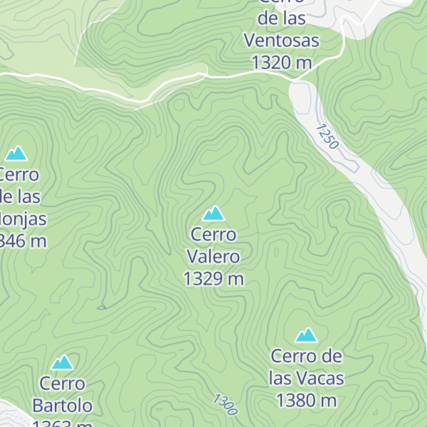 Map of Cerro Valero