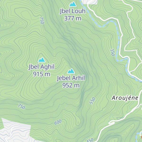 Map of Jebel Arhil