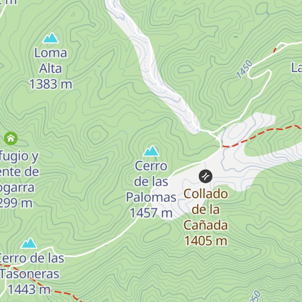Map of Cerro de las Palomas