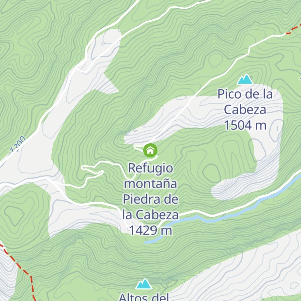 Map of Refugio montaña Piedra de la Cabeza
