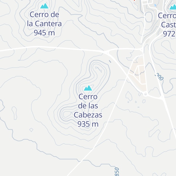 Map of Cerro de las Cabezas