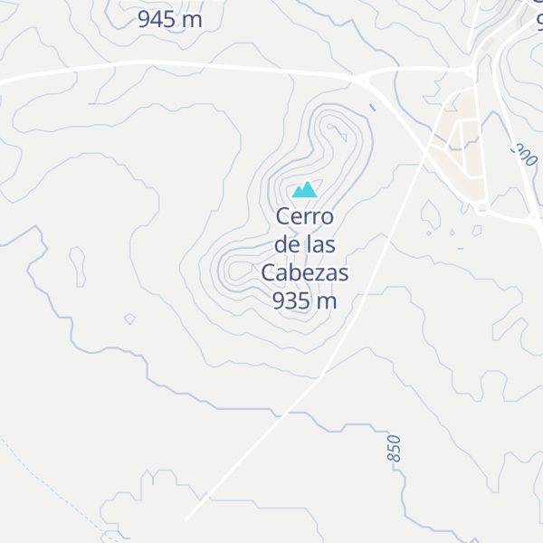 Map of Cerro de las Alforjas