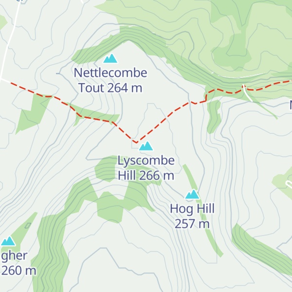 Map of Lyscombe Hill