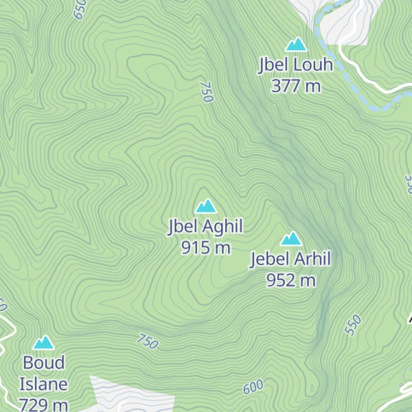 Map of Jbel Aghil