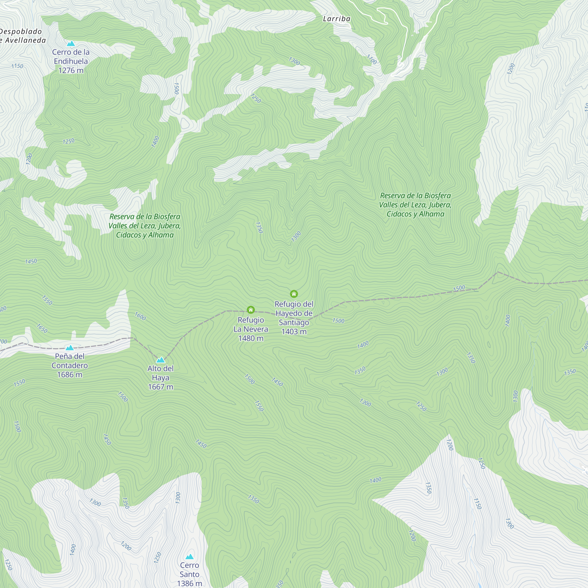 Refugio del Hayedo de Santiago map